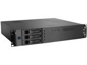 iStarUSA D 230HB T Black 2U Rackmount Compact 3x 3.5 Bay Hotswap Server Case Black HDD Handle