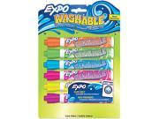 Washable Dry Erase Marker Bullet Point Assorted 6 Per Set