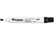 Universal Dry Erase Whiteboard Markers Chisel Tip Black Dozen DZ UNV43651