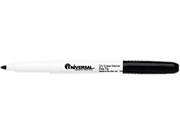 Universal Pen Style Dry Erase Whiteboard Markers Bullet Tip Black Dozen DZ UNV43671