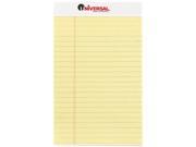 Perforated Edge Writing Pad Jr. Legal Rule 5 X 8 Canary 50 Sheet