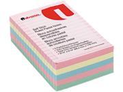 Self Stick Notes 4 X 6 Lined 4 Pastel Colors 5 100 Sheet Pads Pack