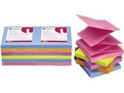 Fan Folded Pop Up Notes 3 X 3 5 Colors 12 100 Sheet Pads Pack