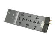 BELKIN BE112234 10 10 Feet 12 Outlets 3996 Joules Surge Protector w Phone Ethernet Coax Protection
