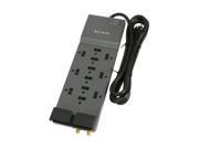 BELKIN BE112230 08 8 Feet 12 Outlets 3780 Joules Surge Protector with Telephone and Coaxial Protection