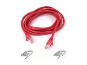 Belkin A3L791 05 RED S 5 ft. Patch Cable CAT5e Snagless RJ 45M RJ 45M