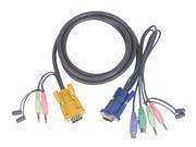IOGEAR 6 ft. Micro Lite Bonded All in One PS 2 KVM Cable