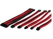 Thermaltake AC 033 CN1NAN A1 11 15 TtMod Sleeve Extension Power Supply Cable Kit ATX EPS 8 pin PCI E 6 pin PCI E with Combs Red Black