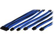 Thermaltake AC 035 CN1NAN A1 0.98 ft. All Cables TtMod Sleeve Extension Power Supply Cable Kit ATX EPS 8 pin PCI E 6 pin PCI E with Combs Blue Black