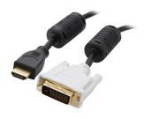 SYBA SD DVIHDM MM 6 6 ft. DVI D Male to HDMI Male Cable Gold Plated Connector RoHS