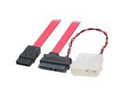 SYBA CL CAB40042 6 37 6 Mini SATA Data Power Cable with Molex Power Adapter