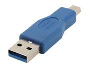 SYBA SY ADA20085 USB 3.0 Type A Male to Mini USB Adapter Blue Color