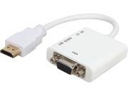 SYBA CL ADA31037 HDMI to VGA Adapter with Stereo Audio Support USB power cable