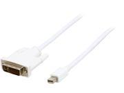 SYBA Model SY CAB33022 6 Feet 2 Meter Mini DisplayPort 1.2 to DVI 24 1 Cable Male to Male WHITE