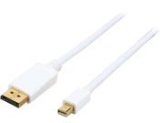 SYBA SY CAB33024 9 ft. 3 Meter DisplayPort v1.2 to Mini DisplayPort v1.2 Male to Male Cable WHITE