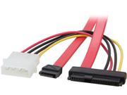 SIIG CB S20811 S1 1.48 ft. SFF 8482 to SATA Cable with LP4 Power
