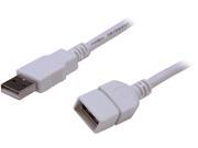C2G 19003 3.2 ft. USB 2.0 A Male to A Female Extension Cable White