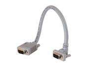 C2G 52000 1 ft. Premium Shielded HD15 SXGA M M Monitor Cable with 90° Upward Angled Male Connector