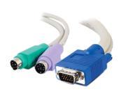 C2G 10 ft. 3 in 1 Universal HD15 VGA PS 2 KVM Cable