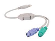 Cables To Go Model 27225 1 ft. USB to PS 2 Keyboard Mouse Adapter Cable