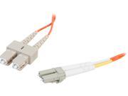 C2G 33155 6.56 ft. LC SC Duplex 62.5 125 Multimode Fiber Patch Cable Orange