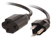 C2G 03116 10 ft. Outlet Saver Power Ext Cord
