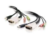 C2G 6 ft. 14179 DVI Dual Link USB 2.0 KVM Cable with Speaker and Mic