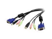StarTech 6 ft. 4 in 1 USB VGA Audio and Microphone KVM Switch Cable