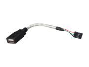StarTech USBMBADAPT 6in USB 2.0 Cable USB A Female to USB Motherboard 4 Pin Header F F