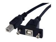 StarTech USBPNLBFBM1 1 ft. Panel Mount USB Cable B to B F M