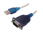 SABRENT Model CB RS232 1 Foot USB 2.0 To Serial DB9 Male 9 Pin RS232 Cable Adapter