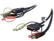 IOGEAR 16 ft. Dual Link DVI KVM Cable USB and Audio Mic TAA Compliant