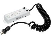 Tripp Lite Medical Grade Power Strip; 4 Hospital Grade Outlets 3 ft. Extendable Coiled Cord For Patient Care Vicinity – UL 1363A PS 410 HG OEMCC