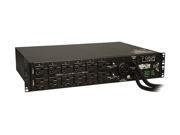 Tripp Lite Switched PDU with ATS 2.9 kW Single Phase 120V Outlets 24 x 5 15 20R 1 x L5 30R 2 x L5 30P 2 x 10 Feet Cords 2U Rack Mount TAA PDUMH30ATNET