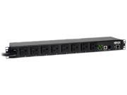 Tripp Lite Switched PDU 1.9kW Single Phase 120V Outlets 8 5 15 20R L5 20P 5 20P Adapter 12ft Cord 1U Rack Mount TAA PDUMH20NET2