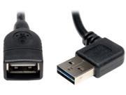 Tripp Lite UR024 18N RA 1.50 ft. Universal Reversible USB 2.0 Right Angle A Male to A Female Extension Cable