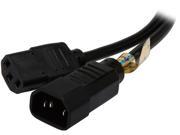 Tripp Lite Model P004 003 3 ft. Black 18AWG SJT 10A 100 250V IEC 320 C14 to IEC 320 C13 Power Cord