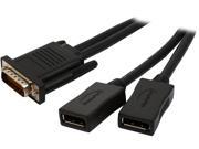 Tripp Lite P576 001 DP 1 ft. DMS 59 to Dual DisplayPort Splitter Y Cable M to 2xF