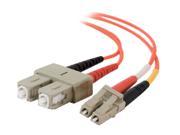 C2G 33023 32.81 ft. LC SC Duplex 50 125 Multimode Fiber Patch Cable