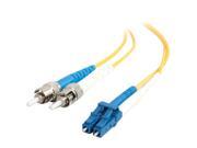 C2G 37478 16.40 ft. LC ST Duplex 9 125 Single Mode Fiber Patch Cable