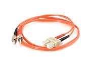 C2G Cables To Go 37416 2M SC ST 50 125 OM2 Duplex Multimode PVC Fiber Optic Cable – Orange