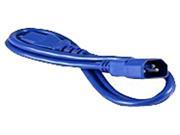 APC 0419 2BLU Accessories Universal Jumper Cord C14 C13 10A 18AWG 3 SJTW