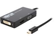 Tripp Lite Keyspan Mini Displayport to VGA DVI HDMI All in One Cable Adapter Converter for MDP 6 in. P137 06N HDV