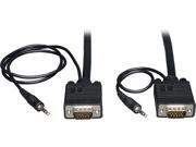 Tripp Lite P504 035 35 ft. VGA Coax Monitor Cable with Audio High Resolution cable with RGB Coax HD15 and 3.5mm M M