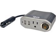 Tripp Lite 100W Car Power Inverter with Outlet 12V CLA Receptacle 2 USB Charging Ports PV100USB