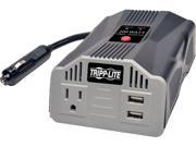 Tripp Lite 200W Car Power Inverter with Outlet 2 USB Charging Ports Ultra Compact PV200USB