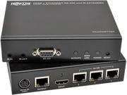 Tripp Lite BHDBT K E3SI ER HDBaseT HDMI over Cat5e 6 6a Extender Kit with Ethernet Serial and IR Control 1080p Up to 500 ft.