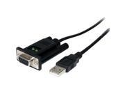 StarTech Model ICUSB232FTN 1 Port USB to Null Modem RS232 DB9 Serial DCE Adapter Cable with FTDI