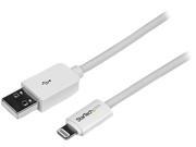 StarTech USBLT2MW White White Apple 8 pin Lightning Connector to USB Cable for iPhone iPod iPad