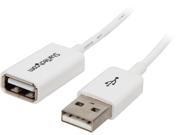 StarTech USBEXTPAA1MW 3.28 ft White USB 2.0 Extension Cable A to A